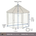 thumbnail image 3 of Advantek 5 Foot Portable Indoor Outdoor Metal Pet and Dog Gazebo with Cover, 3 of 6