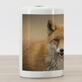 thumbnail image 3 of Fox Ceramic Toothbrush Holder, Photo of Young Coyote Close up Hungry Carnivore Wildlife Scenery, Decorative Versatile Countertop for Bathroom, 4.5" X 2.7", Ginger Sand Brown, 3 of 4