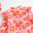 thumbnail image 6 of REDARER Girls Long Sleeve Floral Prints Swimwear Beach Swimsuit Bikini with Hat 2 Piece Outfits,Girls Swimsuit,0-6 Months, 6 of 7