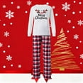 thumbnail image 2 of Birdeem Pyjamas de Noël Assortis pour la Famille, Blouse à Carreaux pour Maman, Hauts à Col Rond Manches Longues + Pantalons, Pantalons de Pyjama de Noël pour Femmes, 2 of 3
