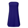 thumbnail image 3 of Homenesgenics Tank Tops for Women Plus Size Strapless Bandeau Tank Tops for Women Summer Solid Color Tube Casual Sexy off Shoulder Holiday Blouse Tops Blue L, 3 of 4