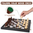 thumbnail image 2 of Juego de ajedrez Agirlgle, tablero plegable de madera de 15 pulgadas con almacenamiento, 2 of 7