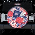 thumbnail image 1 of Blooming Peonies With Leaves Pattern Polyester Universal Spare Wheel Tire Cover Wheel Covers for Trailer RV SUV Truck Camper, 1 of 5