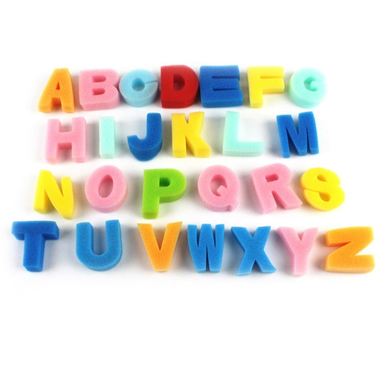 Painting Sponges Alphabet Uppercase Letters Kids Art & Craft Set of 26  Stamps 
