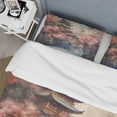 thumbnail image 4 of Designart "Landscape of the Rising Sun in Japan V" Japanese Bedding Covert Set - Japan Peach Landscapes Bed Set With 2 Shams, 4 of 6