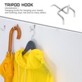thumbnail image 3 of Miangastore 50Pcs Iron Shelf Hook Silver Triangular Hole for Bathroom Use, 3 of 9
