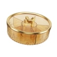 thumbnail image 4 of Nishiyuenyi Divided Serving Tray 360 degree Rotatable Appetizer Platter for Nuts Cookies Snack Gold, 4 of 9