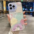 thumbnail image 1 of Card Clip Phone Case For Honor X9a X8a X7a Magic 5 Lite X8 X7 X6 5G 8 X 70 50 Smiley Colourful Transparent Flower Soft Cover, 1 of 4