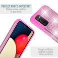 thumbnail image 4 of Value Pack + for Samsung Galaxy A02S A02s with Tempered Glass Glitter Hard Case Hybrid Cell Phone Case Glitter Shock proof Edge Slim Bumper Scratch Cover, 4 of 4