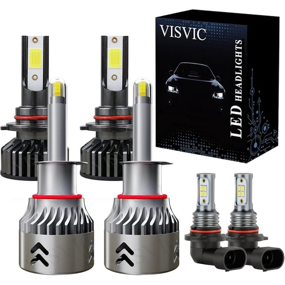 Fit For SUBARU OUTBACK (2000-2004) LED Headlight Bulbs cabo, 9005/HB3 High Beam   H1 Low Beam   9006 Fog Light LED Bulbs, 6000K Cool White LED Headlight Conversion Kit, Pack of 6