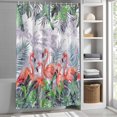 thumbnail image 6 of Shower Curtains for Bathroom-72"x72",Summer Pink Flamingo Waterproof Bath Curtain Grommet Shower Curtain Set with Hooks, 6 of 9