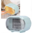 thumbnail image 5 of ZHAOCHENG Calentador de ventilador, 800 W, mini calentador eléctrico de escritorio de oficina para invierno, 220 V, ahorro de energía, calentamiento rápido (verde), 5 of 5