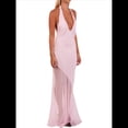 thumbnail image 3 of Vestido de Cóctel Elegante con Cuello Halter, Sin Mangas, con Volantes y en Forma de o para Mujer. Rosa L, 3 of 7