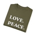 thumbnail image 3 of Love Peace Pickleball Peace | Pickle Ball Gift For Him | Funny Pickleball | Game Day Unisex Garment-Dyed T-shirt, 3 of 4