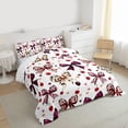 thumbnail image 3 of Feelyou Polkadots Ribbon Bow Twin Comforter Sets, Cherry Love Heart Bedding Set, 2 Pieces, 3 of 8