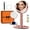 Rosegold, variant on Vanity Mirror with Lights, 30X Magnifying Makeup Mirror with 3 Lighting and Adjustable Brightness, Rechargeable 2-Sided Height Adjustable Desk Mirror for Bathroom, Women Gifts for Mom