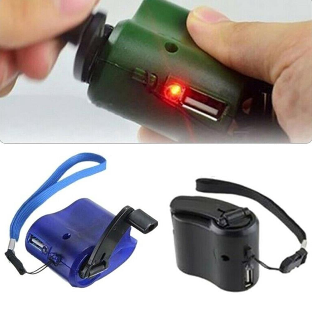 Portable Hand Crank Wind Up USB Cell Phone Emergency Charger For Outdoor NEW LED Emergency Illuminat O3R2