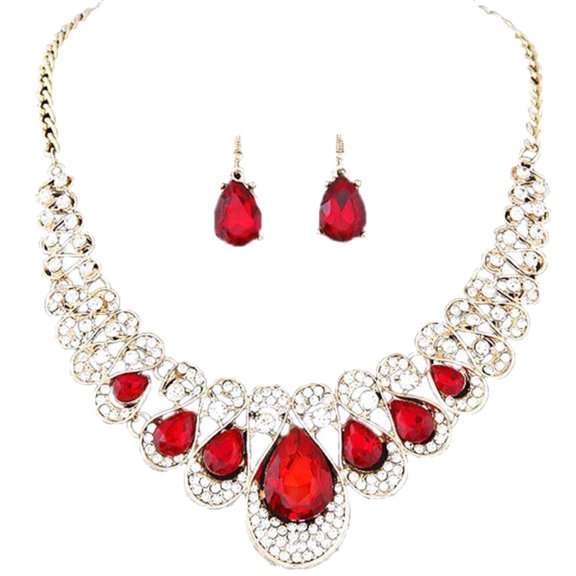 OFFIGAM Boho Jewelry Set for Women - Stylish Alloy Necklace and Earrings, Perfect for Dinner Parties and Special Events