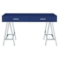thumbnail image 2 of Vivid Desk with 2 Drawers in Lapis Blue Engineered Wood Top and Chrome Base, 2 of 10