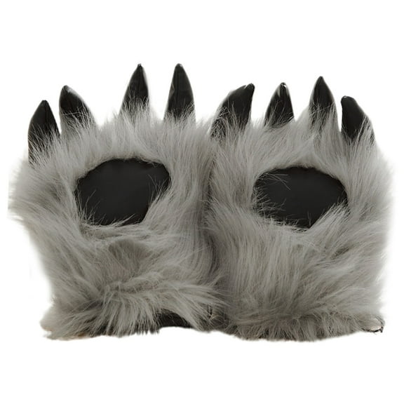 Faux Fur Bear Wolf Werewolf Paw Gloves Funny WinterFur--Animal Claw MittsHa110weenChristmasC0sp1ayParty Favors