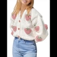 thumbnail image 1 of Cárdigan de Punto Grueso con Cuello en V y Larga con Bordado de Fresas Kawaii para Mujer Fresas Rosadas S, 1 of 7