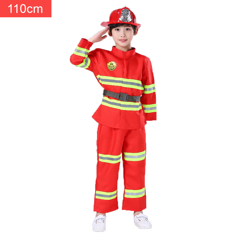 Firemen Pretend Playset Megaphone w/ Siren Sound Helmet Hat Costumes Kid Toy 