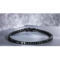 thumbnail image 4 of 6Ct Princess Cut Simulated Diamond 14K Black Gold Plated Charm Tennis Bracelet, 4 of 4