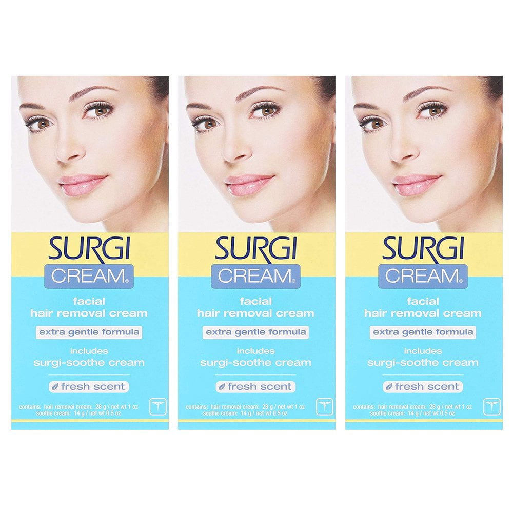 3 PIECES Surgi cream Hair Remover Extra Gentle Formula For Face 1