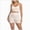 A5-Beige, variant on Women 2 Piece Workout Sets Compression Tummy Control Leggings with Pockets Halter Built in Bra Tank Tops,Compression(Purple,M)