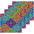 thumbnail image 2 of SKYSONIC Mexican Talavera Cotton Washcloths Set of 4, Highly Absorbent Soft Fingertip Towel for Bathroom, Gym, Hotel and Spa, 12 x 12 Inch, 2 of 7