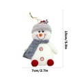 thumbnail image 3 of chaungfeng Plush Dolls Christmas Ornaments, 2.7x5.9 Inch Santa Claus Elk Deer Snowman Pendant, for Xmas Tree Holiday Party Decoration Backpack Keychain Christmas Gifts, 3 of 6