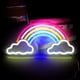 thumbnail image 4 of Letreros de neón arcoíris para decoración de pared, luces de neón para decoración de dormitorio, letreros LED para fiesta, boda, habitación de niños, tienda de negocios JAMW Sencillez, 4 of 5