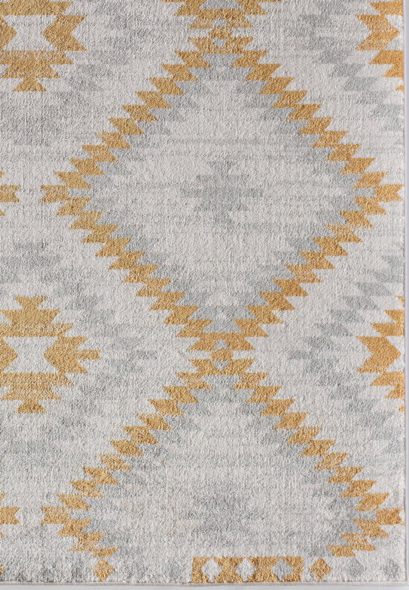 Soleil BR30M Golden Touch Tribal Moroccan ivory Area Rug, 2'x4'