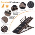thumbnail image 2 of VENTOPYR Wooden Pet Ramp,Adjustable Height 37.2''Dog Ramp Supports up to 200LBS, 2 of 6