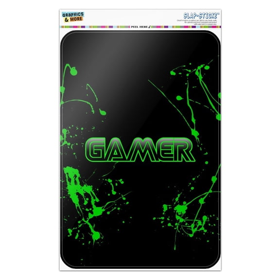 Gamer Paint Splatter Gaming Geek Home Business Office Sign