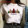thumbnail image 3 of Camiseta de Feliz Navidad de Papá Noel para mujer, camiseta de reno navidad, camiseta de manga corta Harajuku para chica, ropa femenina de los años 90, 3 of 4