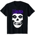 thumbnail image 1 of Misfits – T-Shirt Logo Crâne Violet T-Shirts Décontractés Col Rond Haut d'Été en Coton, 1 of 2