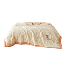 Clearance Cooling Blanket,Hwkond Machine Washable Lightweight Cotton Quilt - Ideal For AirConditioned Rooms All-Season Cool Comfort Easy Care 110x150cm/43.3x59.05in,Beige,110x150cm