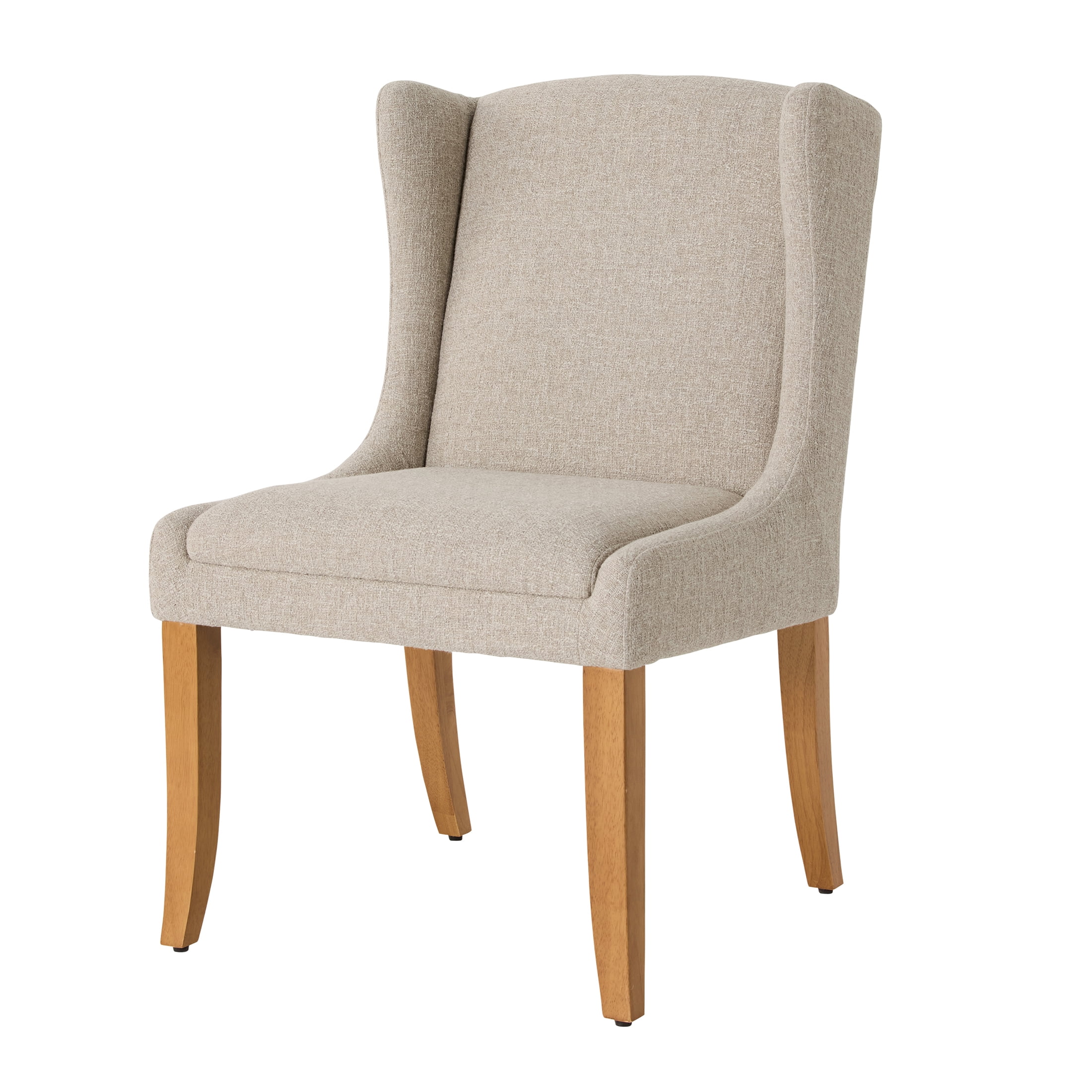 Better Homes & Gardens Windsor Upholstered Wingback Dining Chair 2 Pack, Wheat