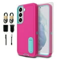 thumbnail image 1 of Value Pack Cables + for Samsung Galaxy S22 Phone Case Corner Guard Kickstand Hybrid Slim Bumper Shock Cover with Screen Protector, 1 of 4
