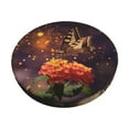 thumbnail image 6 of Uemuo Butterfly Sitting on a Flower Pattern Round Bar Stool Seat Covers Washable Stool Cushion Slipcover Elastic Bar Chair Covers-12 inch, 6 of 7