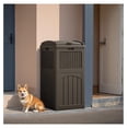 thumbnail image 6 of 30 Gallon Trash Can, Resin Outdoor Garbage Can with Lid, Waterproof Hideaway Patio Waste Bins for Outside Use (2 Pack, Deep Brown), 6 of 7