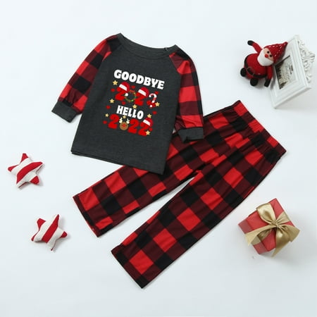 

KEUSN Christmas Print Matching Family Christmas Pajamas Set