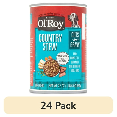 (24 pack) Ol' Roy Country Stew Cuts in Gravy Wet Dog Food, 22 oz