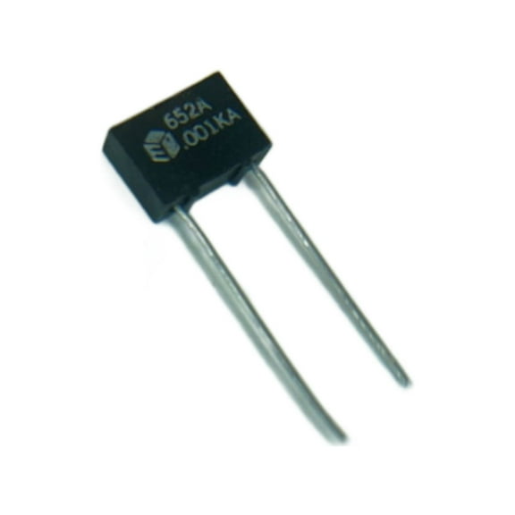 Pack of 2 652A1A102K Capacitor Metallized Polycarbonate, Flame Retardant Epoxy case, Rectangular Radial Leads, .0010MFD 10V 22AWG 10% , Bulk, RoHS