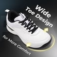 thumbnail image 7 of FitVille Wide Golf Shoes Men Professional Golf Shoes with Spikes, Water Resistant Arch Support, 7 of 7