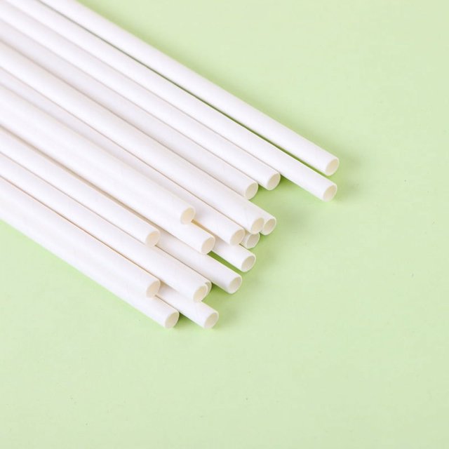 Pajita de papel desechable, biodegradable, original, apta para uso alimentario, para niños