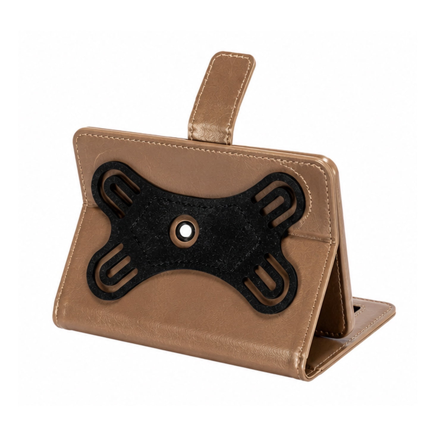 UWC-Small (4.5"-4.8") Universal Phone Wallet Cover with Adjustable Swivel Stand - Gold