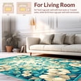 thumbnail image 2 of ODIKA 8'x10' Machine Washable Non-Slip Area Rug, Bloom Floral Burst Patterned High Traffic Rug, Teal, 224931, 2 of 7