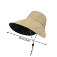 thumbnail image 3 of UPF 50+ Sun Wide Brim Hat Outdoor Summer Beach Travel Packable Visor For Gardening Hiking, 3 of 3